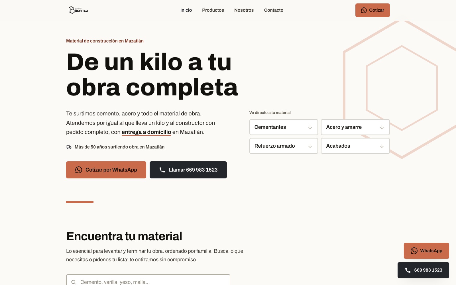 Sitio de Materiales Benítez